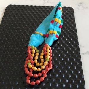 🎈Woven fabric and beaded necklace